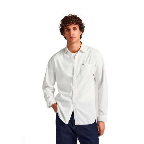 Pepe Jeans Chemises casual Blanc - CHEMISE OXFORD COUPE REGULAR - S - Ref PM307753 48 €
