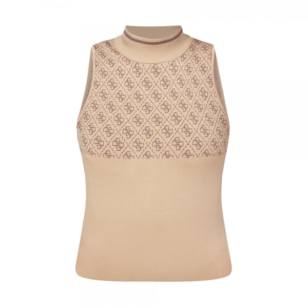 Guess T-shirts hauts et polos Brun - T-shirt Lise Caf et Travertin - XS - Ref 48 €