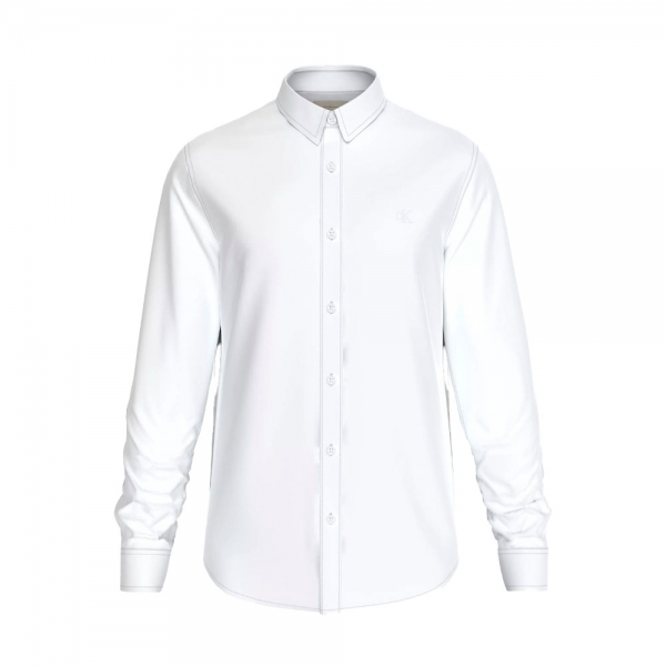 Calvin Klein T-shirts Blanc - CHEMISE SLIM STRETCH BLANC BRILLANT - S - Ref 54 €