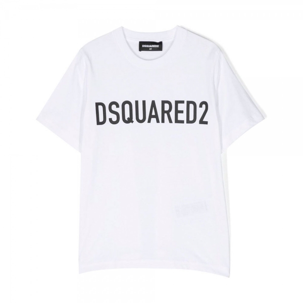 Dsquared2 T-shirts Blanc - T-SHIRT ENFANT BLANC RELAX-ECO - 12A - Ref 72 €