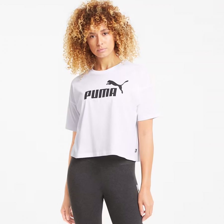 t-shirt-court-avec-logo-essentials-pour-femmes t-shirt-court-avec-logo-essentials-pour-femmes