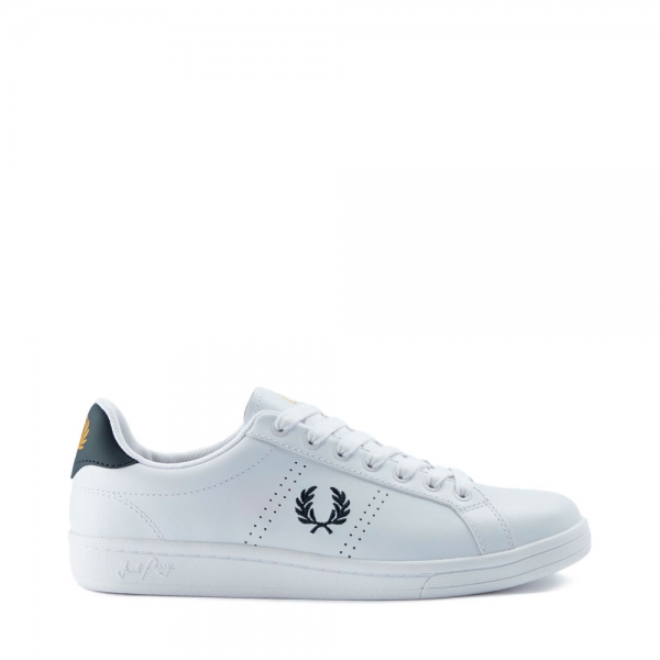 Fred Perry SNEAKERS EN CUIR B721 - 43 Blanc Bleu marine- Ref 98 €