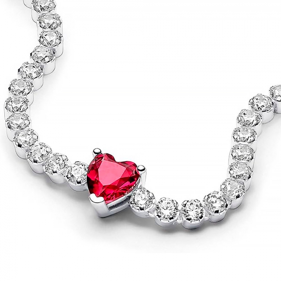 bracciale-tennis-cuore-rosso-lucido-590041c02 bracciale-tennis-cuore-rosso-lucido-590041c02