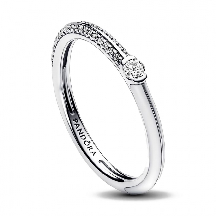 pandora-bague-double-blanche-et-pave-me-192528c02 pandora-bague-double-blanche-et-pave-me-192528c02