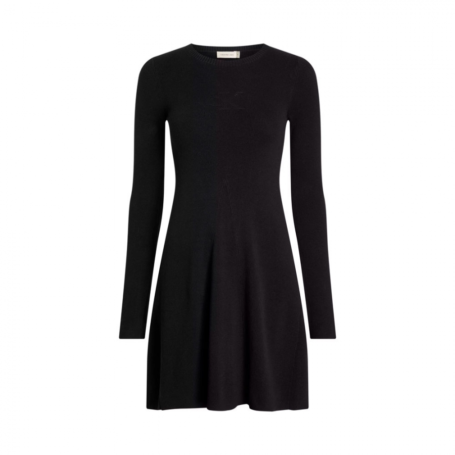 robe-evasee-en-maille-cotelee robe-evasee-en-maille-cotelee