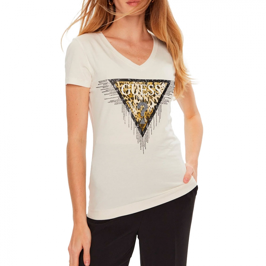 t-shirt-con-logo-triangolare-con-stampa-animalier t-shirt-con-logo-triangolare-con-stampa-animalier