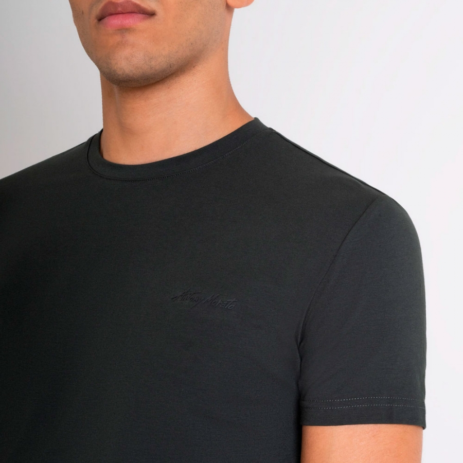 t-shirt-super-slim-fit-con-logo-in-gomma t-shirt-super-slim-fit-con-logo-in-gomma