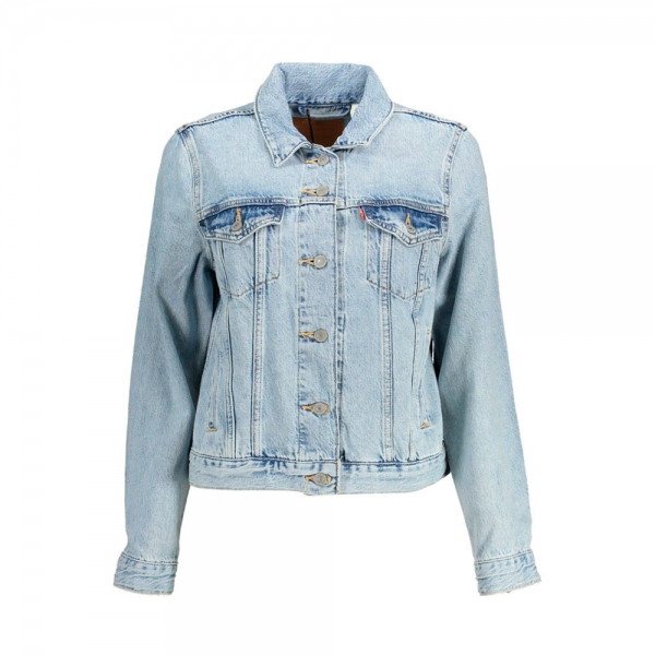 Levis Vestes en maille et pulls Bleu - VESTE DE CAMION EN JEAN ORIGINALE - XS - Ref 72 €