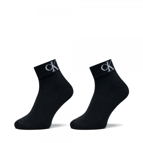 Calvin Klein Chaussettes Noir - LOT DE 2 CHAUSSETTES QUARTIER MONOGRAMME - 3942 - Ref 8 €
