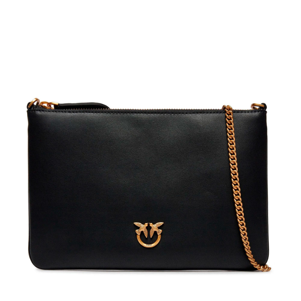 Pinko SAC BANDOULIRE PLAT CLASSIQUE VITELLO SETA - U Noir- Ref 124 €