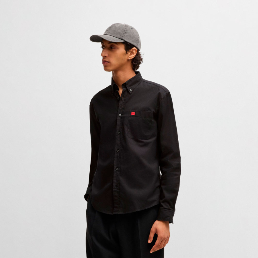 camicia-slim-fit-in-cotone-oxford-lavato camicia-slim-fit-in-cotone-oxford-lavato