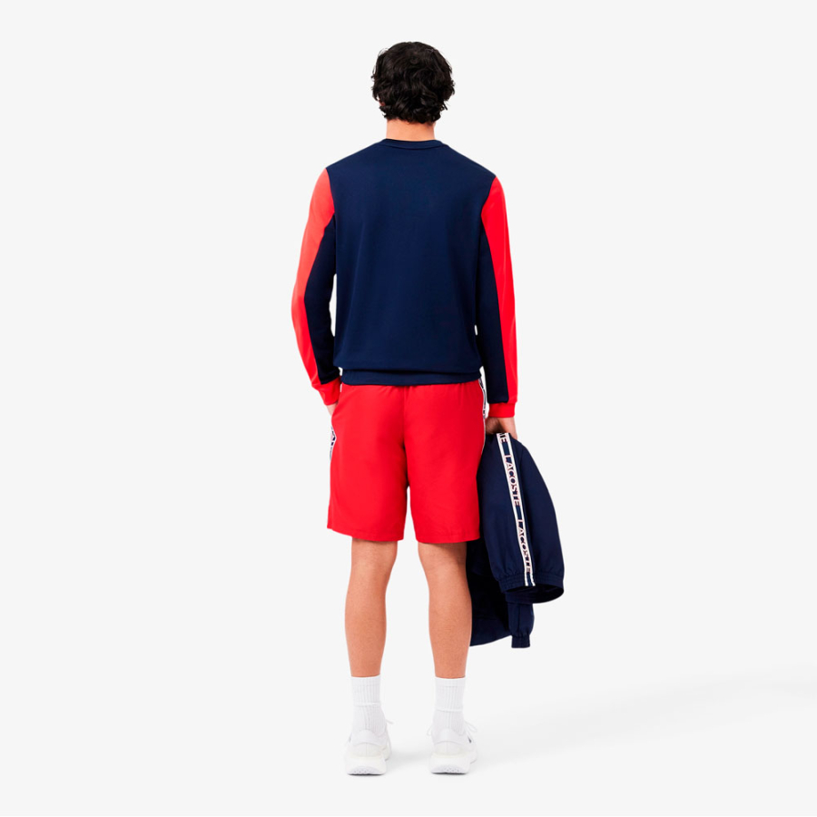 shorts-a-righe-con-logo-sportivo shorts-a-righe-con-logo-sportivo