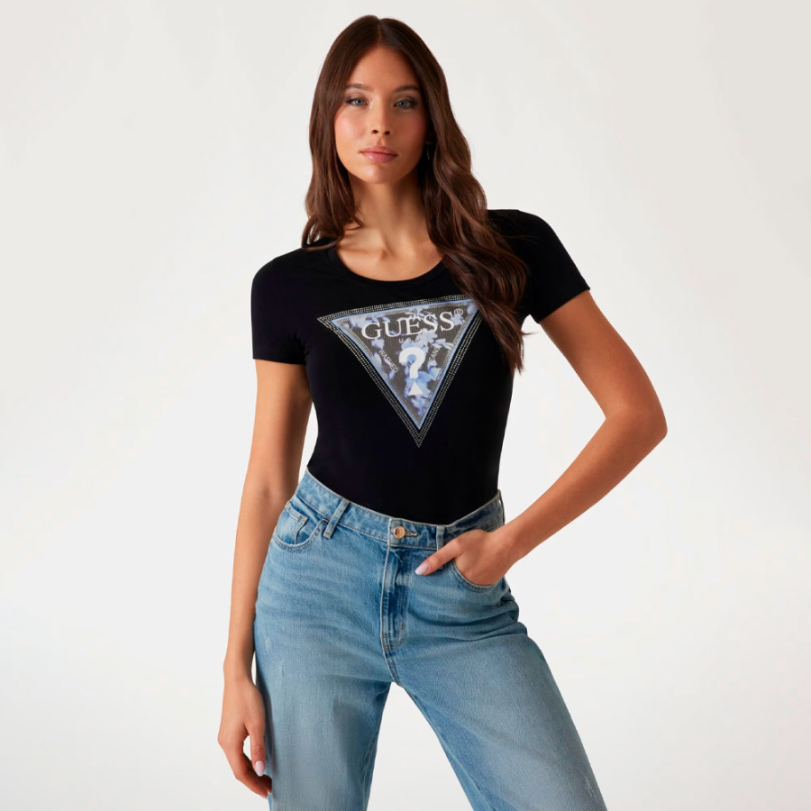 t-shirt-a-logo-triangulaire-floral t-shirt-a-logo-triangulaire-floral