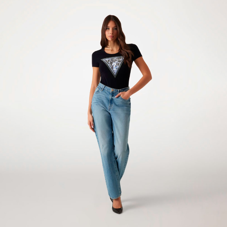 t-shirt-a-logo-triangulaire-floral t-shirt-a-logo-triangulaire-floral