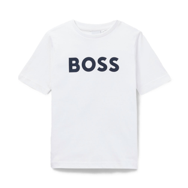 Boss T-shirts Blanc - T-SHIRT AVEC LOGO CONTRAST POUR ENFANTS - 14A - Ref 29 €