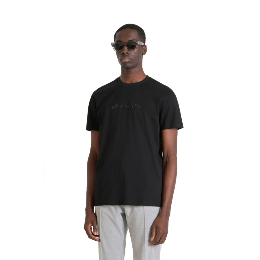 t-shirt-coupe-regulier-avec-imprime-logo-en-mousse t-shirt-coupe-regulier-avec-imprime-logo-en-mousse