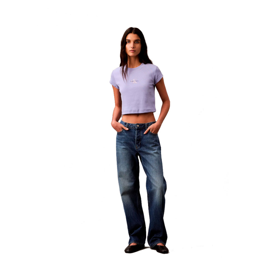 t-shirt-court-slim-avec-monogramme t-shirt-court-slim-avec-monogramme