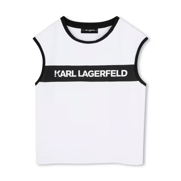 Karl Lagerfeld T-shirts sans manches Blanc - T-SHIRT ENFANT Z30488 - 14A - Ref 42 €