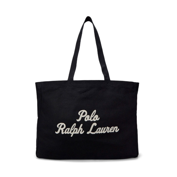 Ralph Lauren Sac fourre-tout en toile avec broderie - U Noir- Ref 89 €