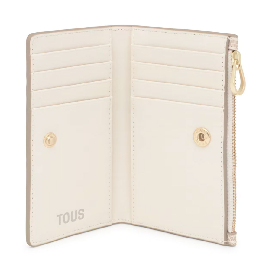 kaos-mini-lines-beige-wallet-tous kaos-mini-lines-beige-wallet-tous