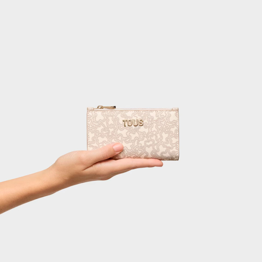 kaos-mini-lines-beige-wallet-tous kaos-mini-lines-beige-wallet-tous