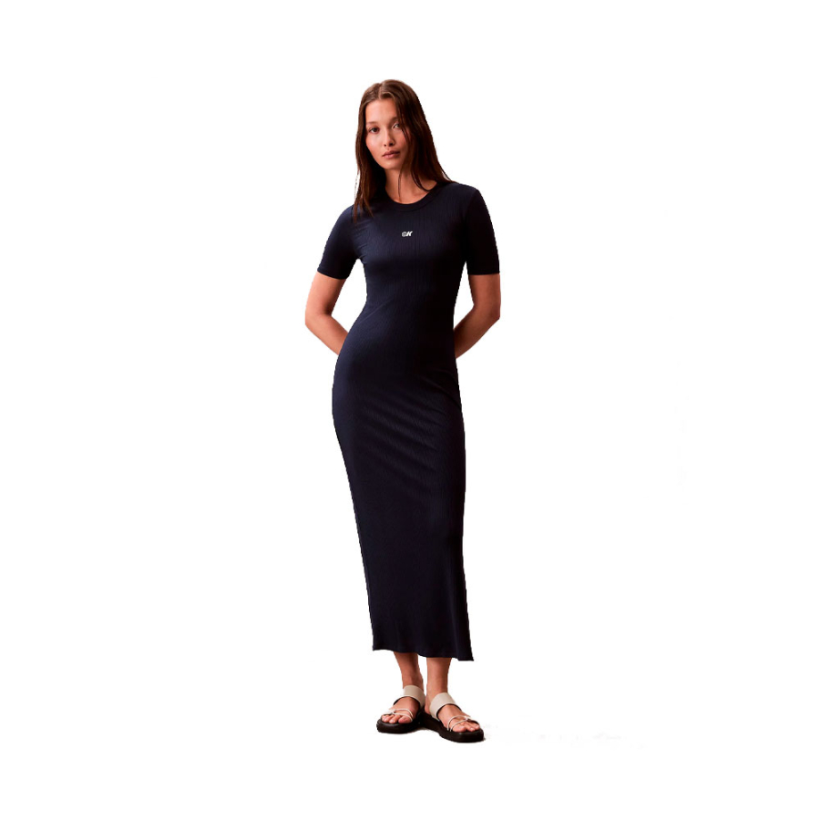 vestido-midi-de-canale-elastico-de-modal vestido-midi-de-canale-elastico-de-modal
