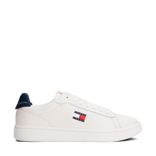 Tommy Hilfiger Baskets au design rtro avec cuir - 41 Blanc Bleu marine- Ref 90 €