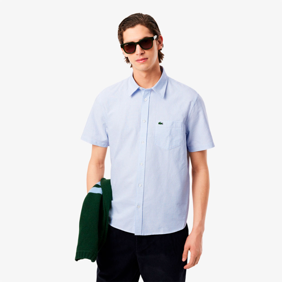 camisa-oxford-de-manga-corta-y-corte-regular camisa-oxford-de-manga-corta-y-corte-regular