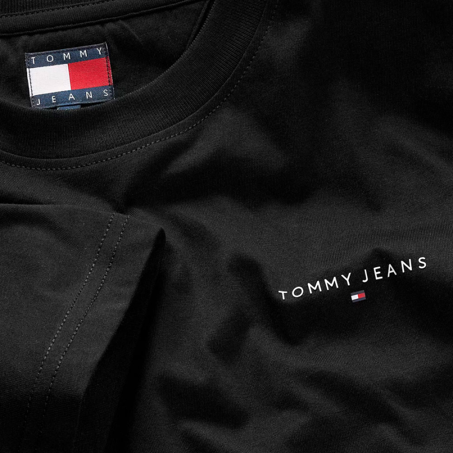 t-shirt-slim-avec-logo-lineaire t-shirt-slim-avec-logo-lineaire