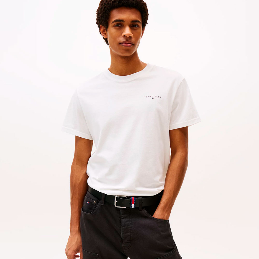 slim-t-shirt-with-linear-logo slim-t-shirt-with-linear-logo