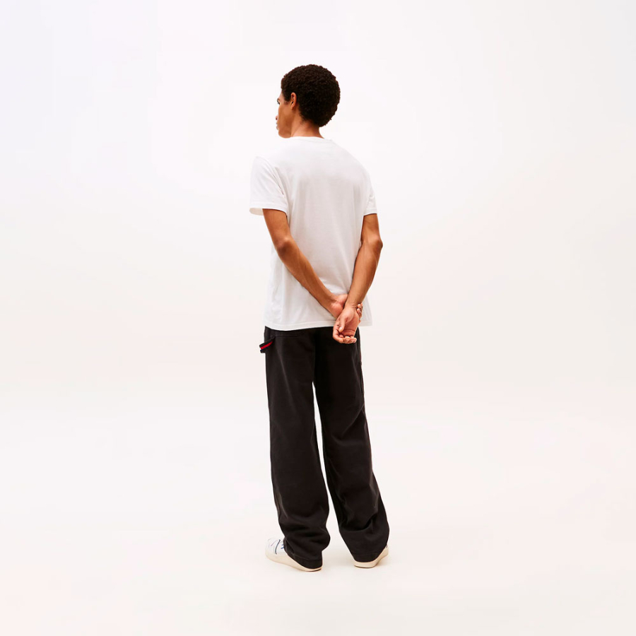 slim-t-shirt-with-linear-logo slim-t-shirt-with-linear-logo