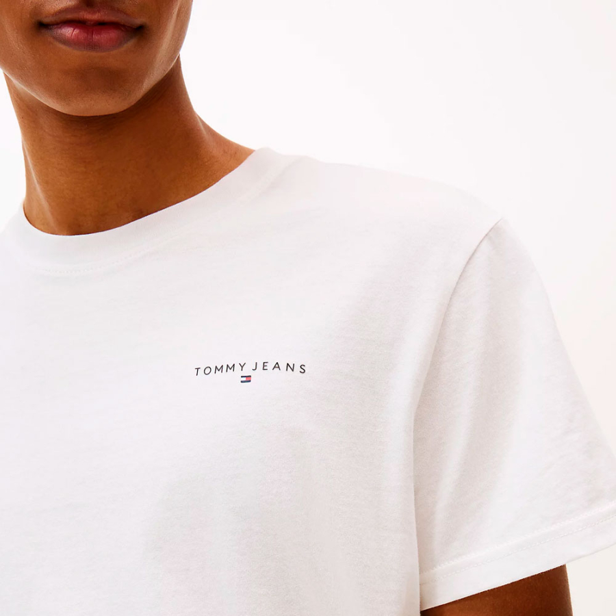 slim-t-shirt-with-linear-logo slim-t-shirt-with-linear-logo