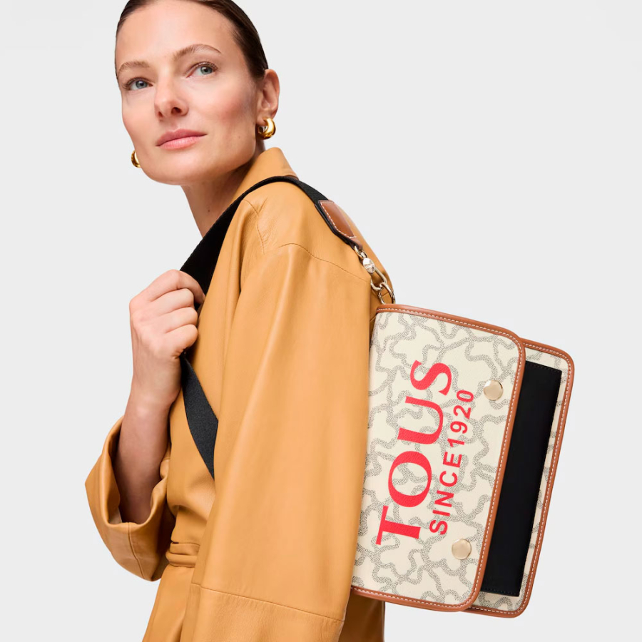 bolsa-de-ombro-tous-audree-k-icon-em-bege-multicolorido bolsa-de-ombro-tous-audree-k-icon-em-bege-multicolorido