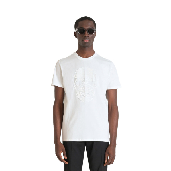 Antony Morato T-shirts Crme - T-shirt coupe rgulire avec imprim en caoutchouc - XL - Ref 49 €
