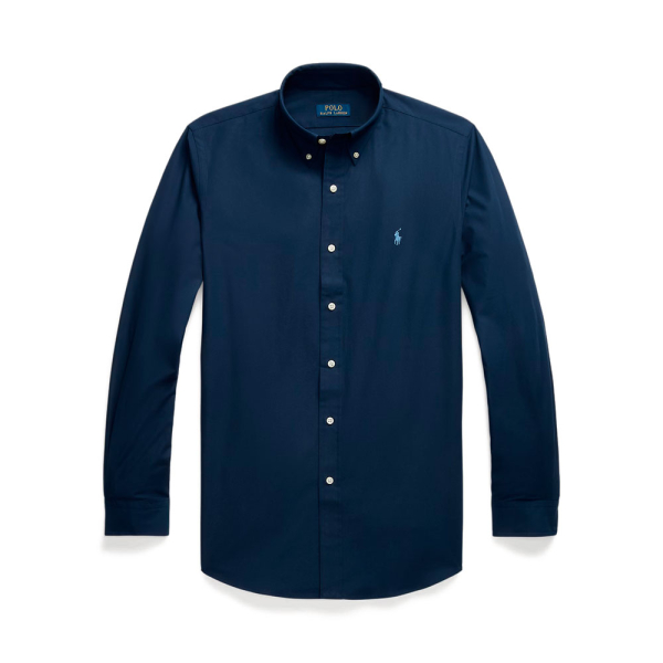 Ralph Lauren T-shirts Bleu marine - Chemise en popeline extensible sur mesure - XXL - Ref 94 €