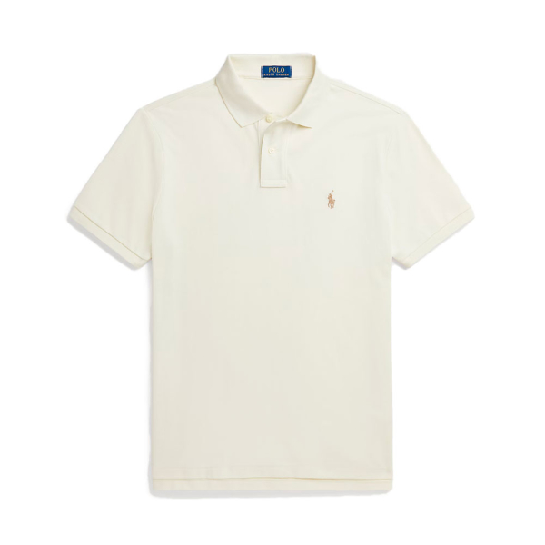 Ralph Lauren Polos Beige - Polo piqu - Coupe slim personnalise - L - Ref 88 €