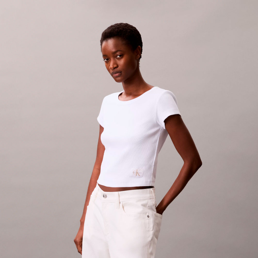 t-shirt-slim-fit-in-cotone-a-coste-con-stemma t-shirt-slim-fit-in-cotone-a-coste-con-stemma