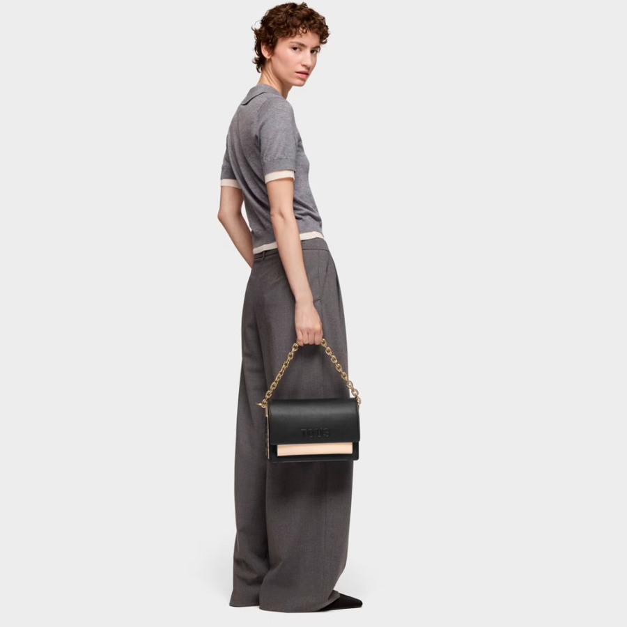 borsa-a-tracolla-media-nera-kaos-icon-audree borsa-a-tracolla-media-nera-kaos-icon-audree