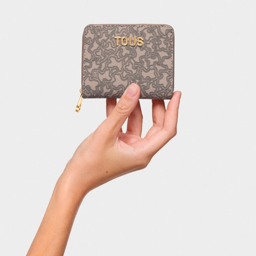 kaos-mini-lines-taupe-wallet kaos-mini-lines-taupe-wallet