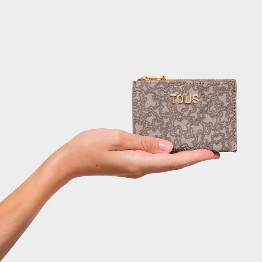 kaos-mini-lines-taupe-card-holder-wallet kaos-mini-lines-taupe-card-holder-wallet