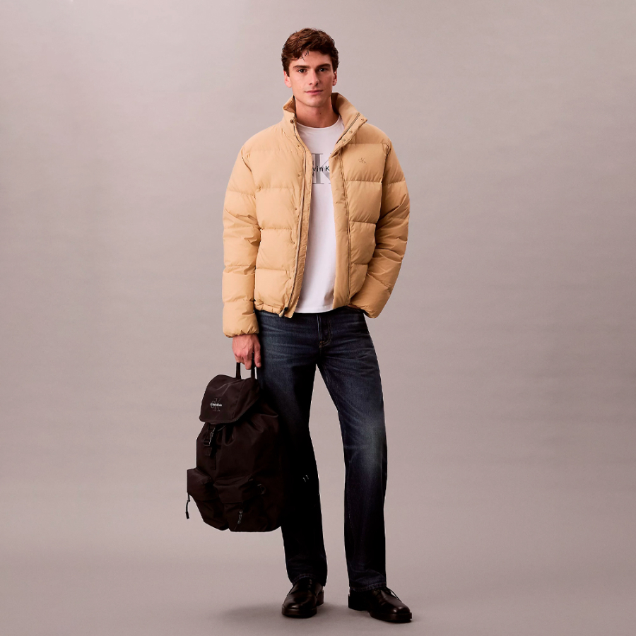 nylon-flap-top-backpack-with-monogram-logo nylon-flap-top-backpack-with-monogram-logo
