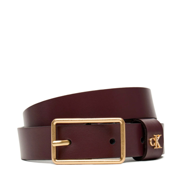 Calvin Klein CEINTURE BOUCLE CARRE - 90 Brun- Ref 35 €