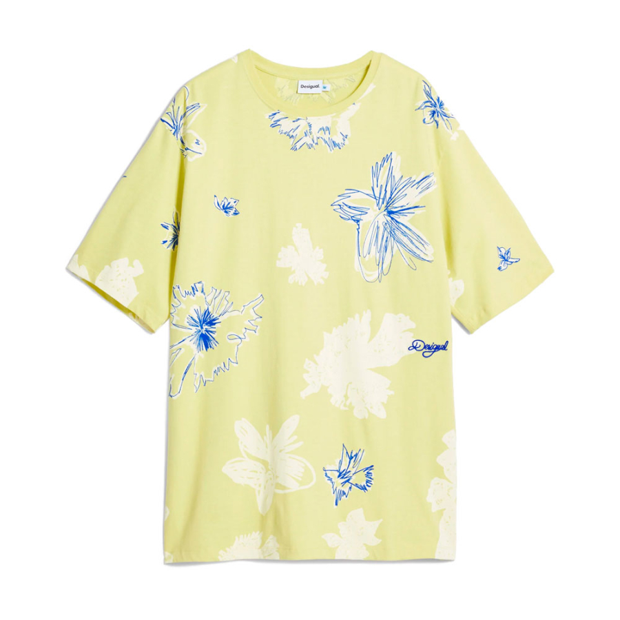 t-shirt-a-manches-courtes-avec-motif-feuille t-shirt-a-manches-courtes-avec-motif-feuille