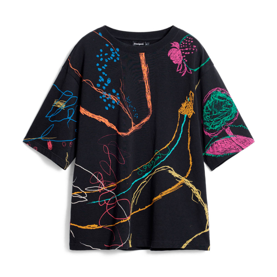 kurzarm-t-shirt-mit-zeichnungen