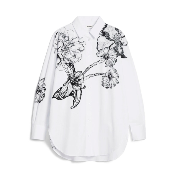 Desigual Chemisiers et blouses Blanc - Chemise conue par Monsieur Christian Lacroix - LXL - Ref 56 €