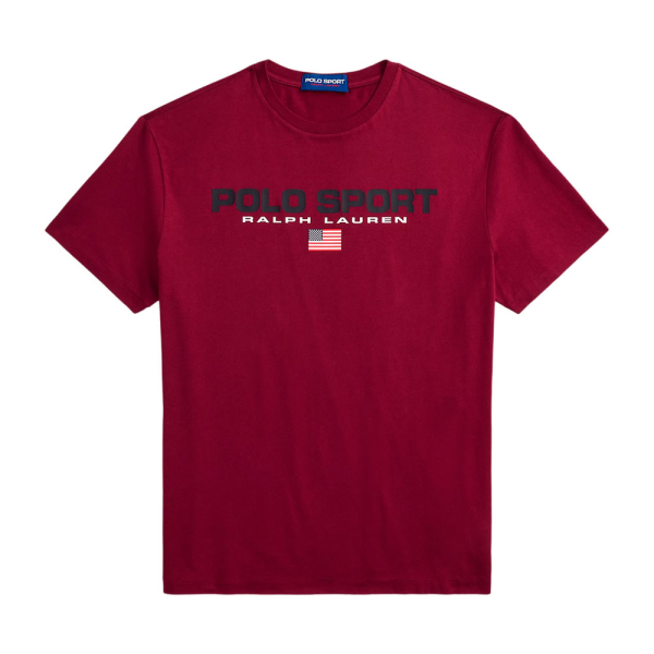 Ralph Lauren T-shirts Bordeaux - Polo de sport en tricot coupe classique - M - Ref 42 €