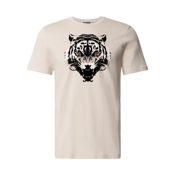 Antony Morato T-shirts Beige - T-shirt coupe rgulire avec imprim tigre - M - Ref 44 €