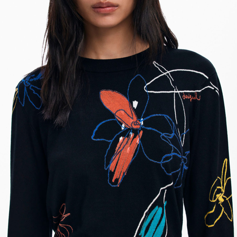 feiner-jersey-mit-floralen-linien