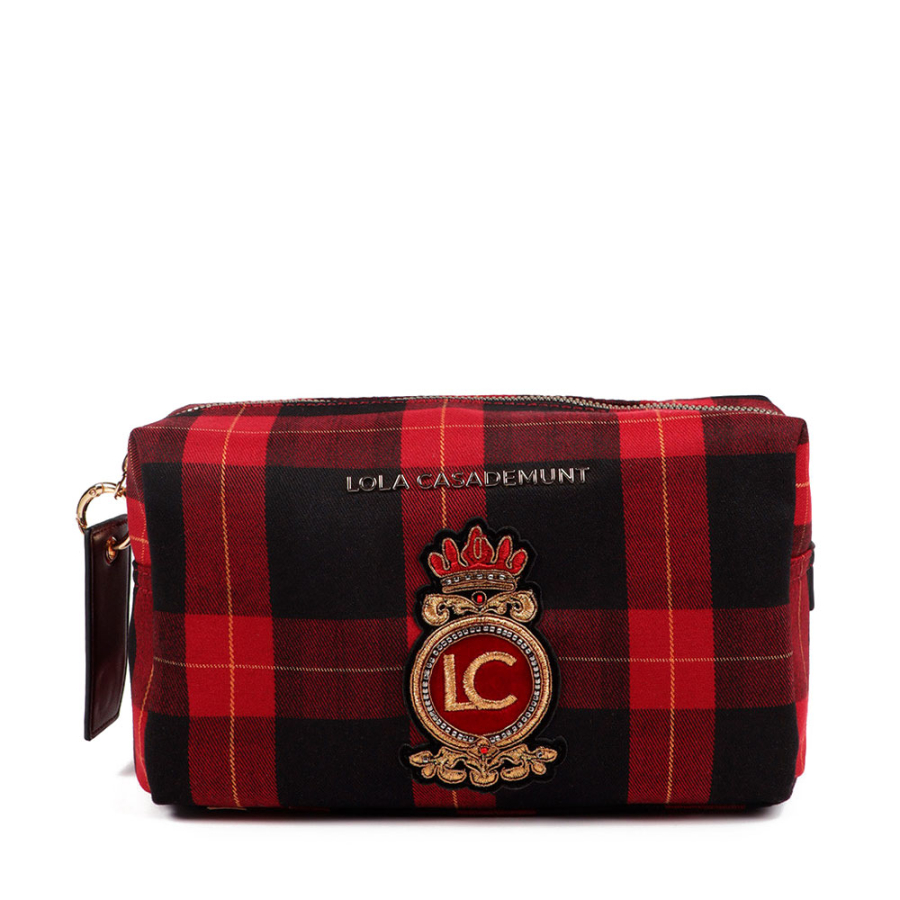 checkered-print-toiletry-bag