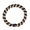 BLACK-BEIGE GLITTER STRIPE